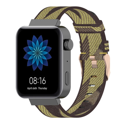18 mm Uhrenarmband aus gestreiftem Nylon mit Webmuster für Xiaomi Mi Watch, Garmin Vivomove 3s/Vivoactive 4s
