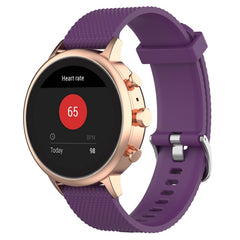 18mm Texture Silicone Wrist Strap Watch Band for Fossil Female Sport / Charter HR / Gen 4 Q Venture HR