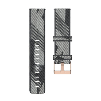 20mm Stripe Weave Nylon Wrist Strap Watch Band for Garmin Venu, Vivomove 3, Vivoactive 3, Forerunner 245 / 645