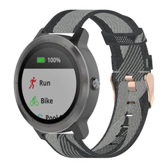 20mm Stripe Weave Nylon Wrist Strap Watch Band for Garmin Venu, Vivomove 3, Vivoactive 3, Forerunner 245 / 645