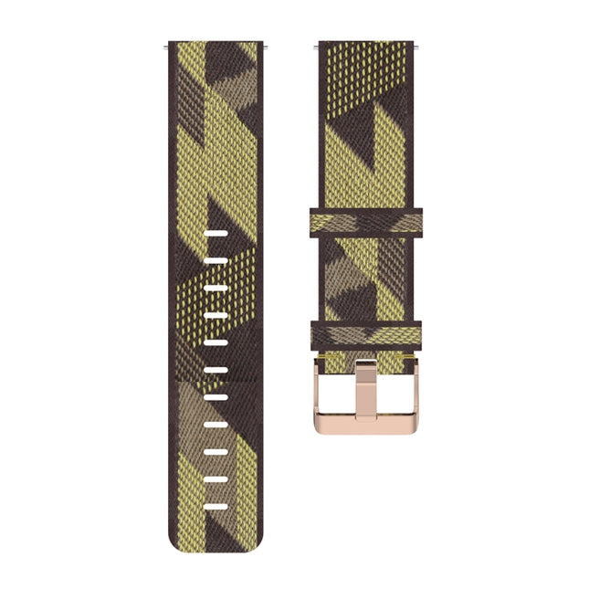 20mm Stripe Weave Nylon Wrist Strap Watch Band for Garmin Venu, Vivomove 3, Vivoactive 3, Forerunner 245 / 645