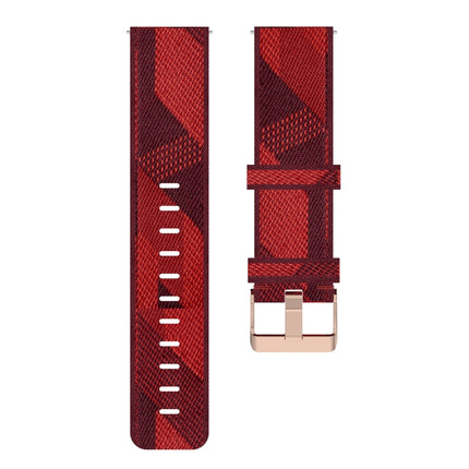 Correa de reloj de nailon con tejido de rayas de 20 mm para Huawei GT 2 de 42 mm / Honor Magic Watch 2 de 42 mm