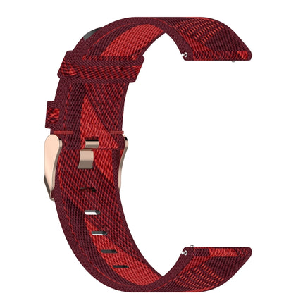 Correa de reloj de nailon con tejido de rayas de 20 mm para Huawei GT 2 de 42 mm / Honor Magic Watch 2 de 42 mm