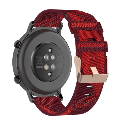 Correa de reloj de nailon con tejido de rayas de 20 mm para Huawei GT 2 de 42 mm / Honor Magic Watch 2 de 42 mm