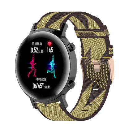 Correa de reloj de nailon con tejido de rayas de 20 mm para Huawei GT 2 de 42 mm / Honor Magic Watch 2 de 42 mm