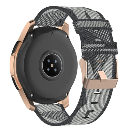 20mm Stripe Weave Nylon Wrist Strap Watch Band for Galaxy Watch 42mm, Galaxy Active / Active 2, Gear Sport, S2 Classic