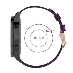 Correa de reloj de nailon con tejido de rayas de 22 mm para reloj inteligente híbrido Fossil HR, Gen 4 Explorist HR y Sport para hombre