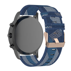 22mm Stripe Weave Nylon Wrist Strap Watch Band for Fossil Hybrid Smartwatch HR, Male Gen 4 Explorist HR & Sport