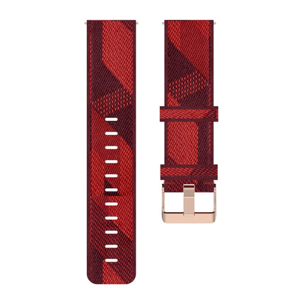 22mm Stripe Weave Nylon Wrist Strap Watch Band for Fossil Hybrid Smartwatch HR, Male Gen 4 Explorist HR & Sport