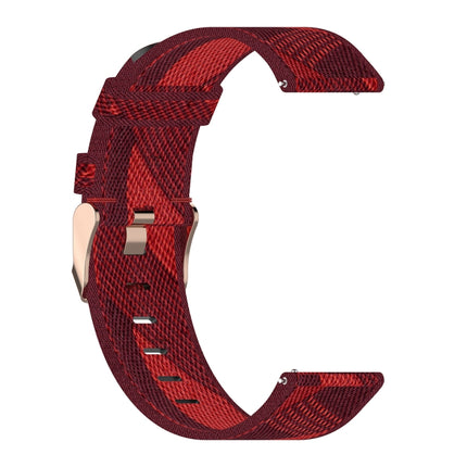 22mm Stripe Weave Nylon Wrist Strap Watch Band for Fossil Hybrid Smartwatch HR, Male Gen 4 Explorist HR & Sport