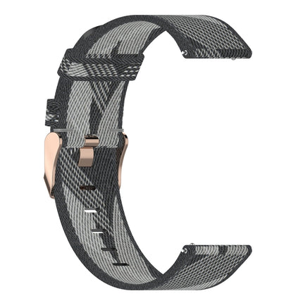 22mm Stripe Weave Nylon Wrist Strap Watch Band for Huawei GT / GT2 46mm, Honor Magic Watch 2 46mm / Magic