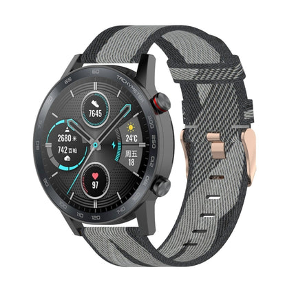 22mm Uhrenarmband aus gestreiftem Nylon für Huawei GT / GT2 46mm, Honor Magic Watch 2 46mm / Magic