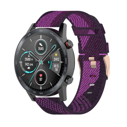 22mm Uhrenarmband aus gestreiftem Nylon für Huawei GT / GT2 46mm, Honor Magic Watch 2 46mm / Magic