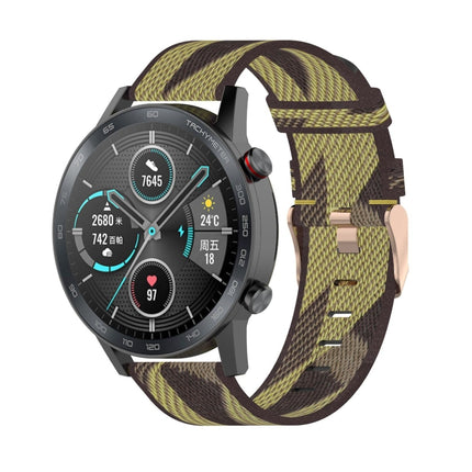 22mm Uhrenarmband aus gestreiftem Nylon für Huawei GT / GT2 46mm, Honor Magic Watch 2 46mm / Magic