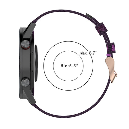 22mm Uhrenarmband aus gestreiftem Nylon für Huawei GT / GT2 46mm, Honor Magic Watch 2 46mm / Magic