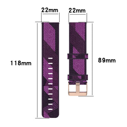 22mm Uhrenarmband aus gestreiftem Nylon für Huawei GT / GT2 46mm, Honor Magic Watch 2 46mm / Magic