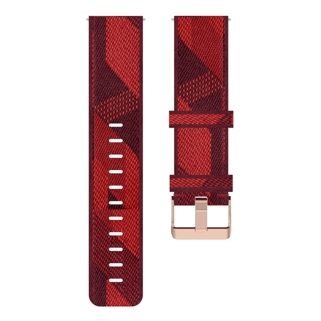 22mm Stripe Weave Nylon Wrist Strap Watch Band for Xiaomi Mi Watch Color, Garmin Vivoactive 4