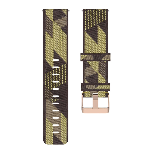 22mm Stripe Weave Nylon Wrist Strap Watch Band for Xiaomi Mi Watch Color, Garmin Vivoactive 4