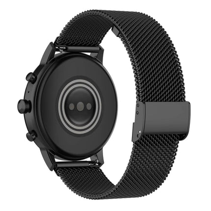 Correa de reloj de malla metálica de 22 mm para Fossil Gen 5 Carlyle / Gen 5 Julianna / Gen 5 Garrett / Gen 5 Carlyle HR