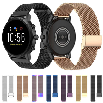 22 mm Uhrenarmband aus Metallgeflecht für Fossil Gen 5 Carlyle / Gen 5 Julianna / Gen 5 Garrett / Gen 5 Carlyle HR