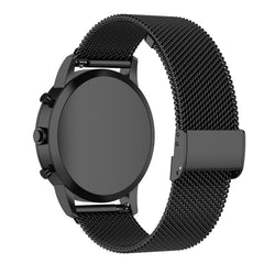 22mm Metal Mesh Wrist Strap Watch Band for Fossil Hybrid Smartwatch HR, Male Gen 4 Explorist HR, Male Sport