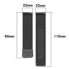 22mm Metal Mesh Wrist Strap Watch Band for Fossil Hybrid Smartwatch HR, Male Gen 4 Explorist HR, Male Sport