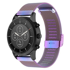 Correa de reloj de malla metálica de 22 mm para reloj inteligente híbrido Fossil HR, Gen 4 Explorist HR para hombre, deportivo para hombre