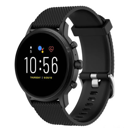 22mm Texture Silicone Wrist Strap Watch Band for Fossil Gen 5 Carlyle, Gen 5 Julianna, Gen 5 Garrett, Gen 5 Carlyle HR