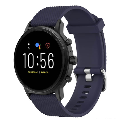 22mm Texture Silicone Wrist Strap Watch Band for Fossil Gen 5 Carlyle, Gen 5 Julianna, Gen 5 Garrett, Gen 5 Carlyle HR