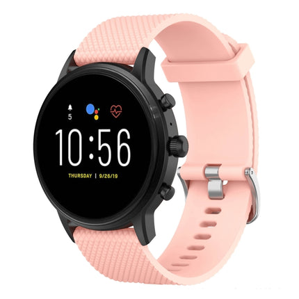 22mm Texture Silicone Wrist Strap Watch Band for Fossil Gen 5 Carlyle, Gen 5 Julianna, Gen 5 Garrett, Gen 5 Carlyle HR