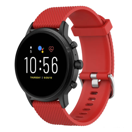 22mm Texture Silicone Wrist Strap Watch Band for Fossil Gen 5 Carlyle, Gen 5 Julianna, Gen 5 Garrett, Gen 5 Carlyle HR