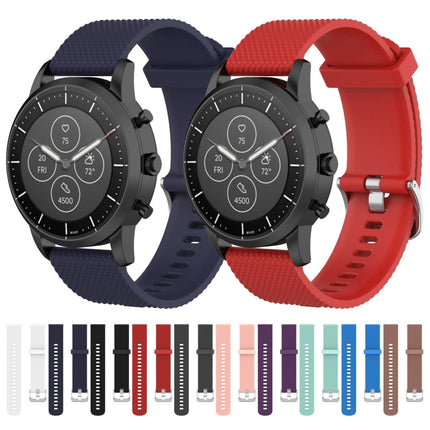 22mm Texture Silicone Wrist Strap Watch Band for Fossil Hybrid Smartwatch HR, Male Gen 4 Explorist HR, Male Sport