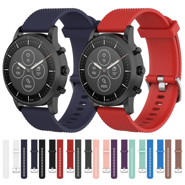 22mm Texture Silicone Wrist Strap Watch Band for Fossil Hybrid Smartwatch HR, Male Gen 4 Explorist HR, Male Sport