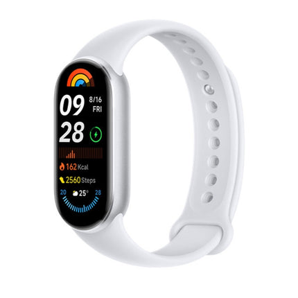 Original Xiaomi Smart Band 9 Global 1.62 inch AMOLED Screen 5ATM Waterproof Smart Watch, Support Blood Oxygen / Heart Rate Monitor, Smart Band 9 Global Silver, Smart Band 9 Global Black