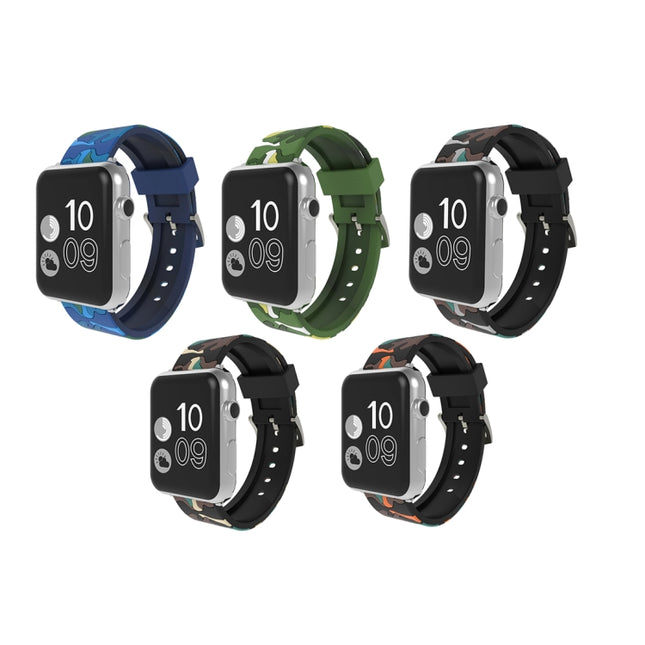 For Apple Watch Series 3 & 2 & 1 38mm Fashion Camouflage Pattern Silicone Watch Band