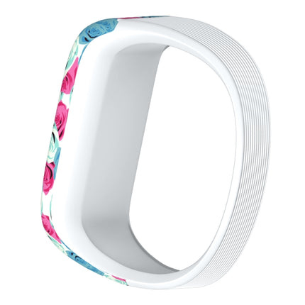 Colourful Feathers Pattern Silicone Sport Watch Band for Garmin Vivofit JR, Size: Large