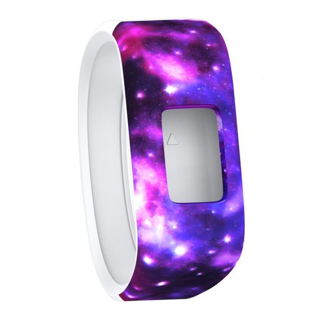 Colourful Feathers Pattern Silicone Sport Watch Band for Garmin Vivofit JR, Size: Large