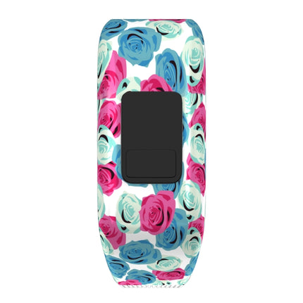 Colourful Feathers Pattern Silicone Sport Watch Band for Garmin Vivofit JR, Size: Small