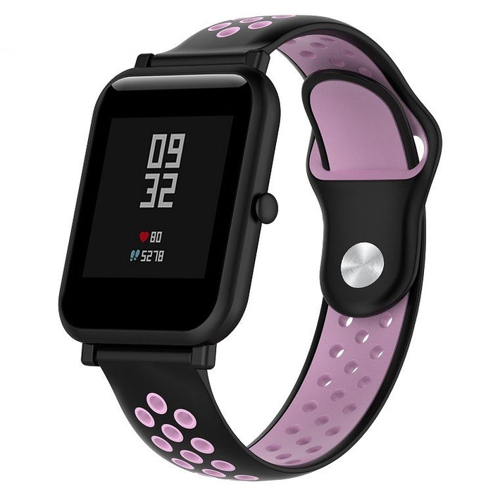 Correa deportiva de silicona de dos colores para Huawei Watch Series 1 de 18 mm