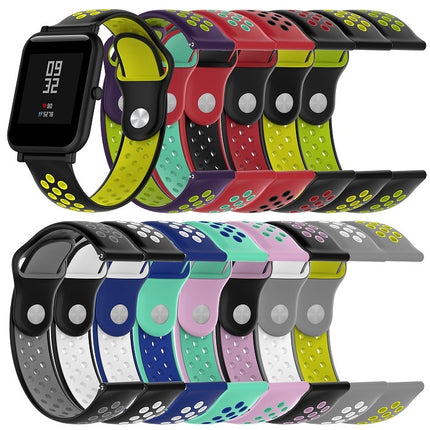 Correa deportiva de silicona de dos colores para Huawei Watch Series 1 de 18 mm