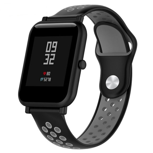 Correa deportiva de silicona de dos colores para Huawei Watch Series 1 de 18 mm