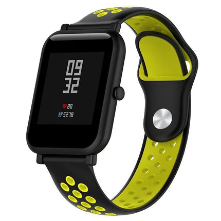 Zweifarbiges Sportuhrenarmband aus Silikon für Huawei Watch Series 1 18 mm