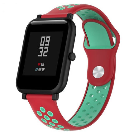 Zweifarbiges Sportuhrenarmband aus Silikon für Huawei Watch Series 1 18 mm