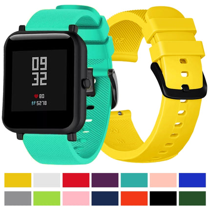 Correa de reloj de silicona con textura Crazy Horse para Huami Amazfit Bip Lite versión 20 mm