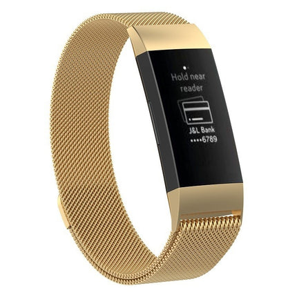 Magnet-Uhrenarmband aus Edelstahl für FITBIT Charge 3, Größe: Klein, 187 x 18 mm