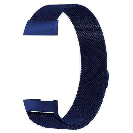 Correa de reloj con imán de acero inoxidable para FITBIT Charge 3, tamaño pequeño, 187 x 18 mm