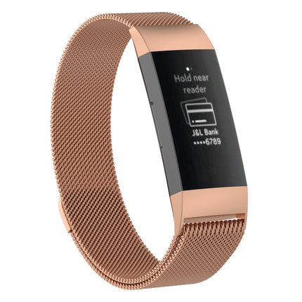 Magnet-Uhrenarmband aus Edelstahl für FITBIT Charge 3, Größe: Klein, 187 x 18 mm