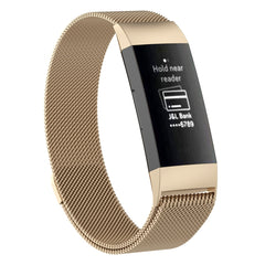 Magnet-Uhrenarmband aus Edelstahl für FITBIT Charge 3, Größe: Groß, 217 x 18 mm