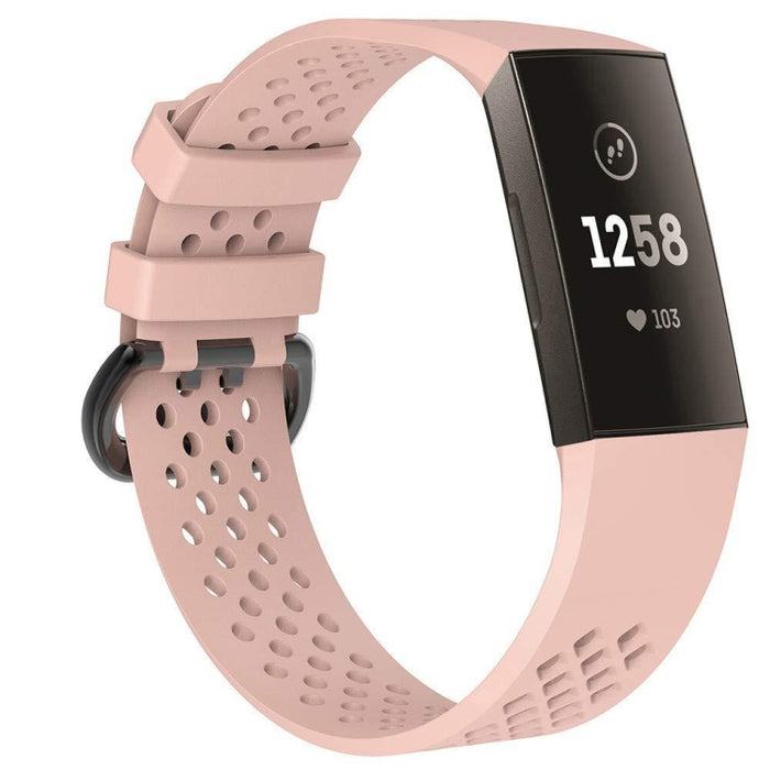 Square Hole Adjustable Sport Watch Band for FITBIT Charge 3
