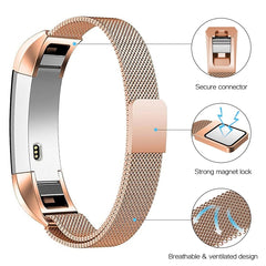 Stainless Steel Magnet Watch Band for FITBIT Alta,Size:Small,130-170mm